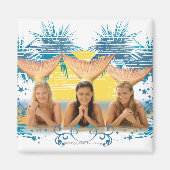 Gruppe Blue Palm Tree Graphic Magnet (Vorne)