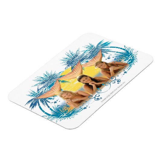 Gruppe Blue Palm Tree Graphic Magnet (Linke Seite)