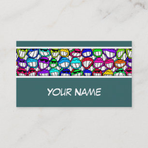 GRUPPE "coole SMILING-FACES" + Ihr Text und Ihre I Visitenkarte