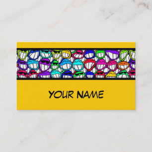 GRUPPE "coole SMILING-FACES" + Ihr Text und Ihre I Visitenkarte