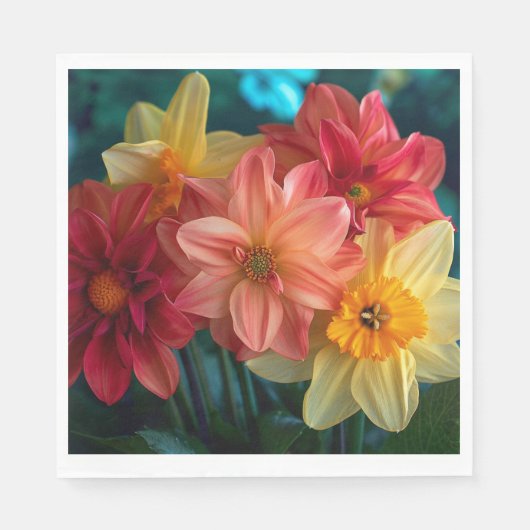 Gruppe Dahlias Serviette (Vorderseite)