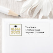 Gruppe der 2022 Rücksendeadressen-Aufkleber (Gold) (Insitu)