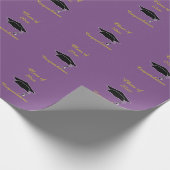 Gruppe der 20xx Lila Gold Abschluss Geschenkwrap Geschenkpapier (Ecke)