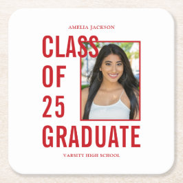 Gruppe der 25 Festivals zur Graduation von Fotos Rechteckiger Pappuntersetzer