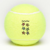 Gruppe der Abstrakten Schwarzen Schildkröten farbe Tennisbälle (Rückseite)