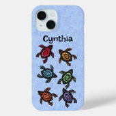 Gruppe der Abstrakten Schwarzen Schildkröten Farbi Case-Mate iPhone Hülle (Rückseite)