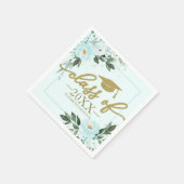 Gruppe der Aquamarinen Blumenzucht 2021 Serviette (Ecke)