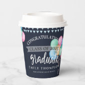 Gruppe der Blauen Glückwünsche 2023 Abschluss Pappbecher (Rückseite)