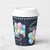 Gruppe der Blauen Glückwünsche 2023 Abschluss Pappbecher (Rechts)