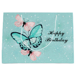 Gruppe der blauen und rosa Schmetterlinge Große Geschenktüte