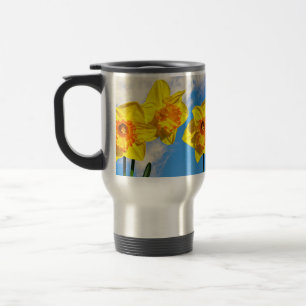 Gruppe der Daffodils Goldmedaille-Blume Reisebecher
