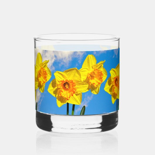 Gruppe der Daffodils Goldmedaille-Blume Whiskyglas (Vorderseite)