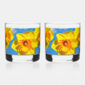 Gruppe der Daffodils Goldmedaille-Blume Whiskyglas (Rückseite)
