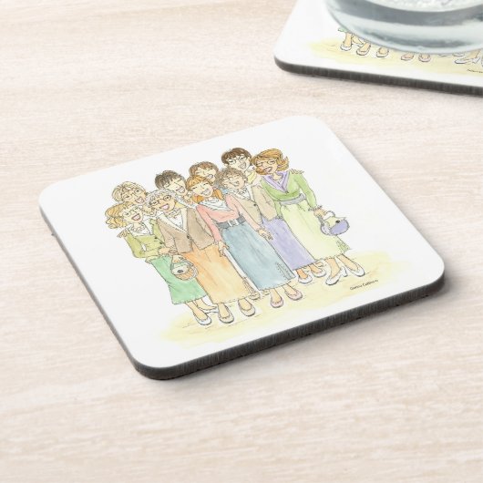 Gruppe der Damen Drink Coasters Untersetzer (Linke Seite)