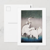Gruppe der Egrets - Traditionelles Japanisch Postkarte (Vorne/Hinten)