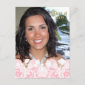 Gruppe der Einladungen für Rosa Girly Foto Abschlu (Vorderseite)