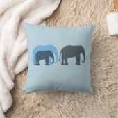 Gruppe der Elefanten Amerikanisches MoJo-Pillow Kissen (Decke)