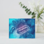 Gruppe der Escherichia coli Bacteria cells 1 Postkarte (Stehend Vorderseite)