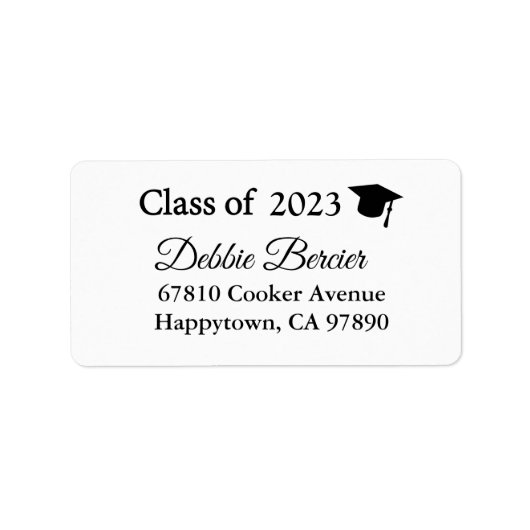 Gruppe der Etiketten, Abschluss-Aufkleber, Adresse Adressaufkleber (Vorne)