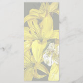 Gruppe der gelben Lilien Menükarte (Rückseite)