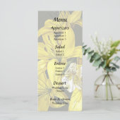 Gruppe der gelben Lilien Menükarte (Stehend Vorderseite)