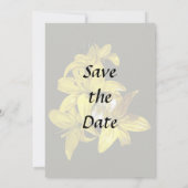Gruppe der gelben Lilien Save The Date (Rückseite)
