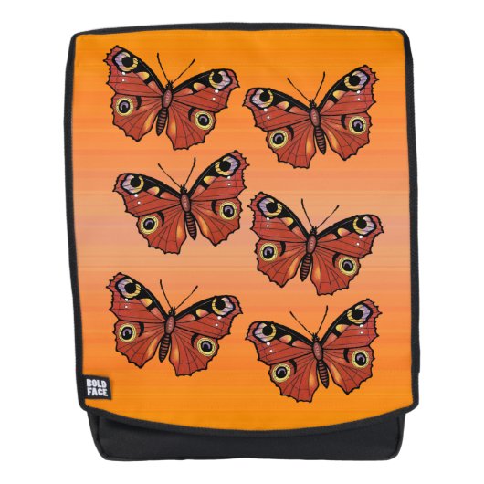 Gruppe der goldbraunen Monarchen Butterflies Orang Rucksack (Vorderseite)