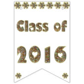 Gruppe der Goldherzen 2016: Typografie im Glitzer Wimpelkette (Erste Fahne)