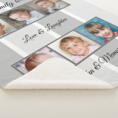 Gruppe der grauen Fotos gestreift Sherpadecke (3/4)