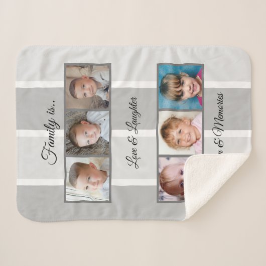 Gruppe der grauen Fotos gestreift Sherpadecke (Vorderseite (Horizontal))