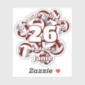 Gruppe der grauen Volleyballs Aufkleber (Blatt)