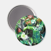 Gruppe der grünen Laternen Magnet (Vorderseite/Rückseite)