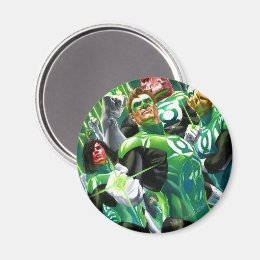 Gruppe der grünen Laternen Magnet (Vorderseite/Rückseite)