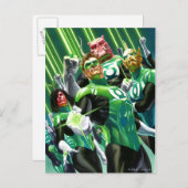 Gruppe der grünen Laternen Postkarte (Vorne/Hinten)