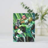 Gruppe der grünen Laternen Postkarte (Stehend Vorderseite)