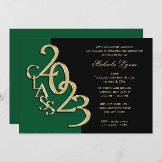 Gruppe der grünen und goldenen Einladung von Absch (Vorne/Hinten)