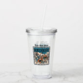 Gruppe der Künstler und Musiker an der Straßenecke Acryltrinkbecher (Rückseite)