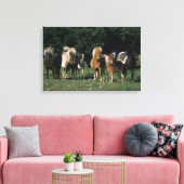 Gruppe der Miniaturfohlen Leinwanddruck (Insitu (Wohnzimmer))