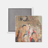 Gruppe der Mönche und Buddha Magnet (Vorderseite/Rückseite)