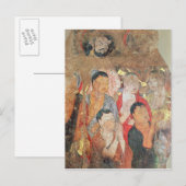 Gruppe der Mönche und Buddha Postkarte (Vorne/Hinten)