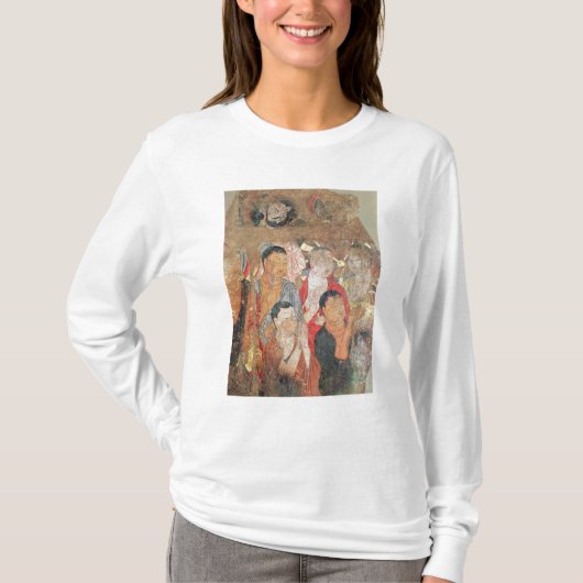 Gruppe der Mönche und des Buddhas T-Shirt (Vorderseite)