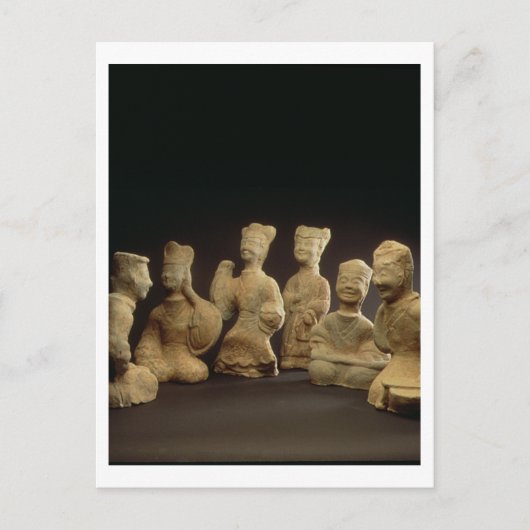 Gruppe der Musiker, Tänzer und Servanten (Terrakot Postkarte (Vorderseite)