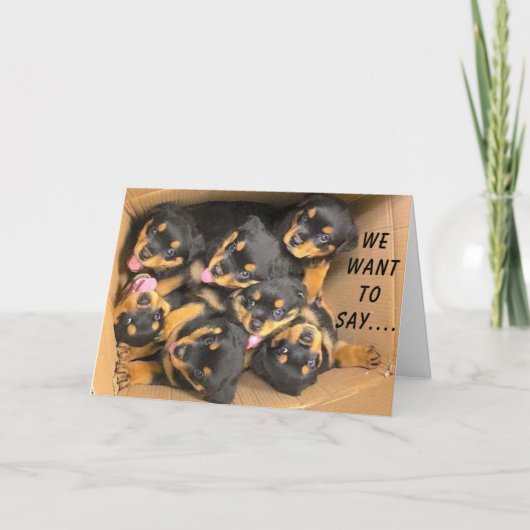 GRUPPE DER PÄCHER SAGT **GLÜCKLICHER GEBURTSTAG** KARTE (Vorderseite)