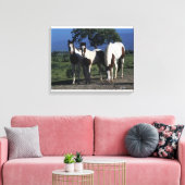 Gruppe der Paint Horses Leinwanddruck (Insitu (Wohnzimmer))