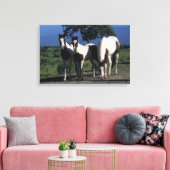 Gruppe der Paint Horses Leinwanddruck (Insitu (Wohnzimmer))