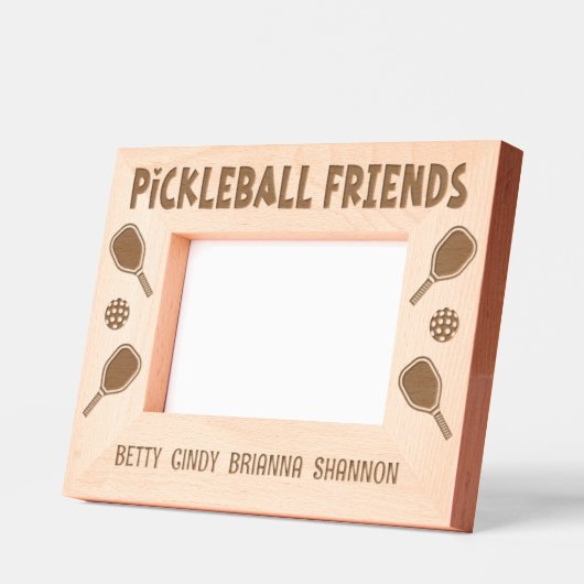 Gruppe der Pickleball-Freunde Geätzte Rahmen (Links)