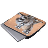 Gruppe der Ringschwanz-Lemuren Laptopschutzhülle (Vorne Knopf)