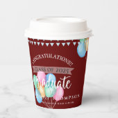 Gruppe der Roten Glückwünsche 2023 Abschluss Pappbecher (Vorderseite)