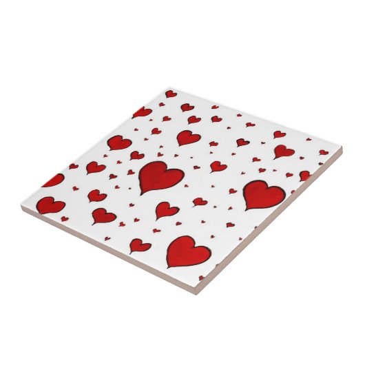 Gruppe der Roten Herzen Keramik Tile Fliese (Seite)