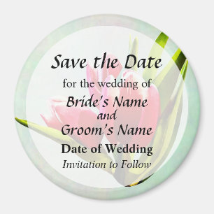 Gruppe der Roten Tulipen Save the Date Magnet